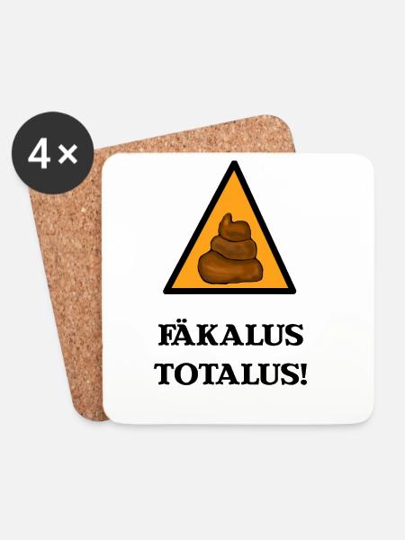 Fäkalus Totalus Witziger Zauberspruch - Untersetzer (4er-Set) - Weiß