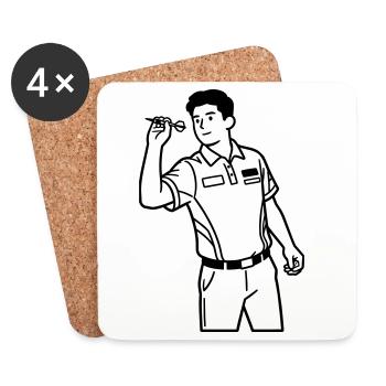 Darts - Coasters (set of 4) - white - Front