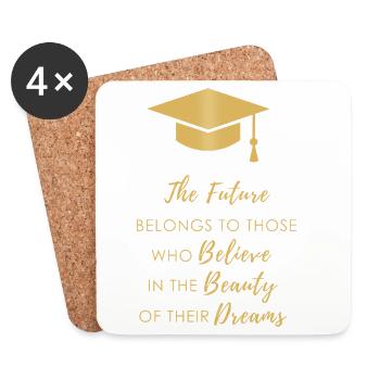 The future belongs to the dreamers - Coasters (set of 4) - white - Front