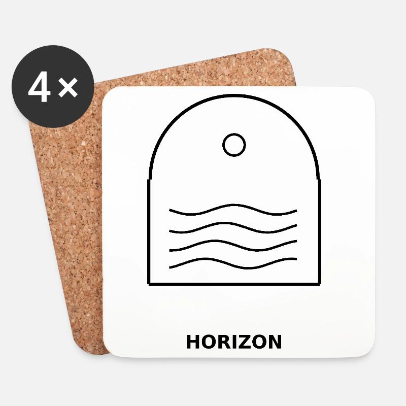 horizon - Coasters (set of 4) - white