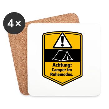 Motorhome, Camper Van, Panel Van - Coasters (set of 4) - white - Front