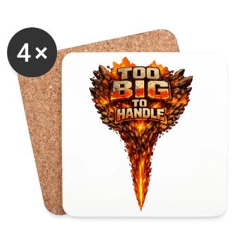 Too Big to Handle Flammenlogo - Untersetzer (4er-Set) - Weiß - Vorne