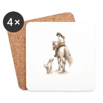 side by side - Coasters (set of 4) - white - Front
