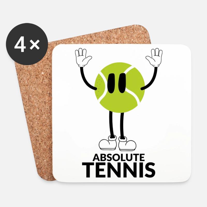 Absolutes Tennis - Untersetzer (4er-Set) - Weiß