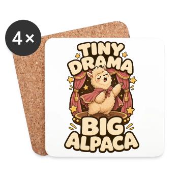 Petit drame Big Alpaga Alpaka - Dessous de verre (lot de 4) - blanc - Devant