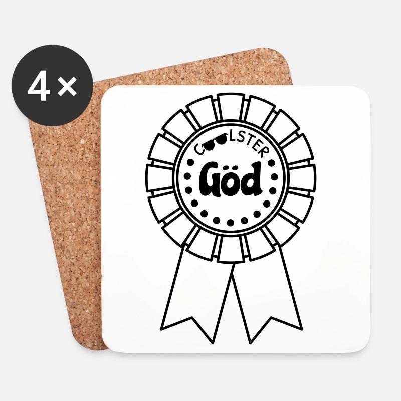 Coolest Göd - Coasters (set of 4) - white