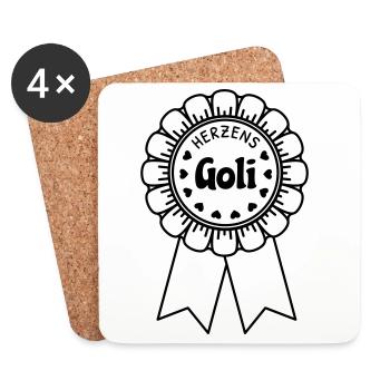 Herzens Goli - Untersetzer (4er-Set) - Weiß - Vorne