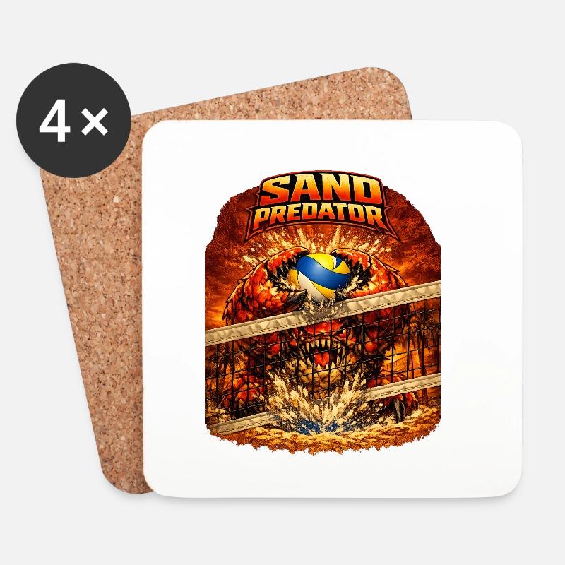 Sand Predator block - Untersetzer (4er-Set) - Weiß