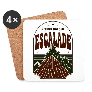 Escalade Montagne Retro Logo - Dessous de verre (lot de 4) - blanc - Devant