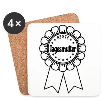 Beste Tagesmutter - Untersetzer (4er-Set) - Weiß - Vorne