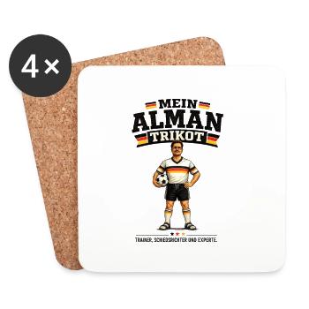 Alman Trikot - Untersetzer (4er-Set) - Weiß - Vorne