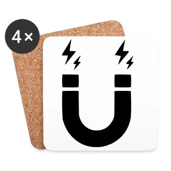 Magnet - Coasters (set of 4) - white - Front