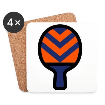 Raquettes de tennis de table Club de tennis de table Sports - Dessous de verre (lot de 4) - blanc - Devant