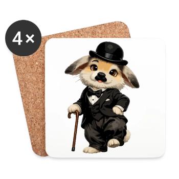 Rabbit Charlie - Untersetzer (4er-Set) - Weiß - Vorne