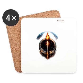 moonarc_lunar_sigil_tranparant - Coasters (set of 4) - white - Front