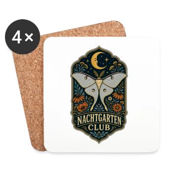 Nachtgarten Club - Untersetzer (4er-Set) - Weiß - Vorne
