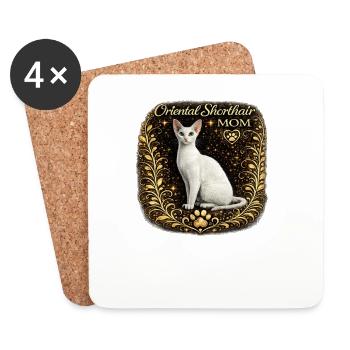 Oriental Shorthair Mom Katzendekor - Untersetzer (4er-Set) - Weiß - Vorne
