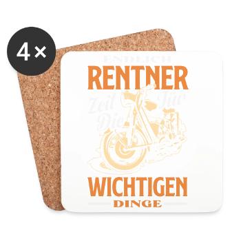 Endlich Rentner Wichtige Dinge - Untersetzer (4er-Set) - Weiß - Vorne