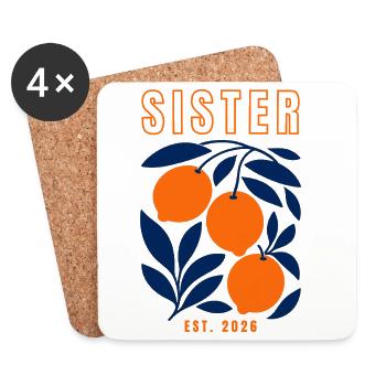 Sister 2026 - Coasters (set of 4) - white - Front