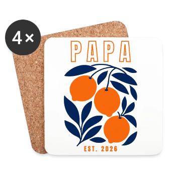 Papa 2026 - Coasters (set of 4) - white - Front