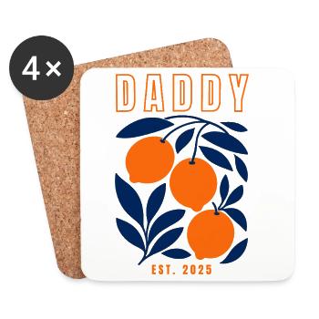 Daddy 2025 - Coasters (set of 4) - white - Front