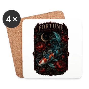 Fortune is not found—it blooms beneath the surface - Coasters (set of 4) - white - Front