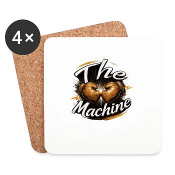 La Machine Pouvoir de la Boxe - Dessous de verre (lot de 4) - blanc - Devant