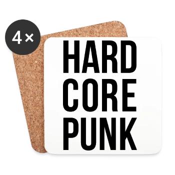 Hardcore-Punk - Untersetzer (4er-Set) - Weiß - Vorne