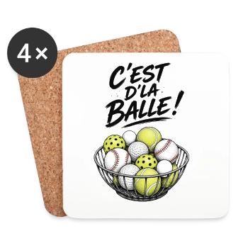 ES IST EIN BALL! - Untersetzer (4er-Set) - Weiß - Vorne