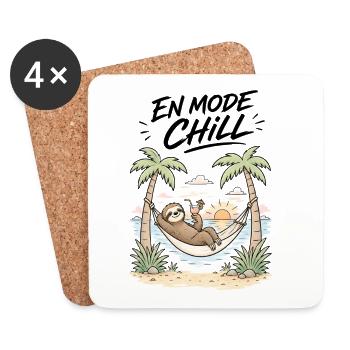 EN MODE CHILL - Dessous de verre (lot de 4) - blanc - Devant