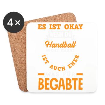Handball Handballer Handball Trainer Fan Geschenk - Untersetzer (4er-Set) - Weiß - Vorne