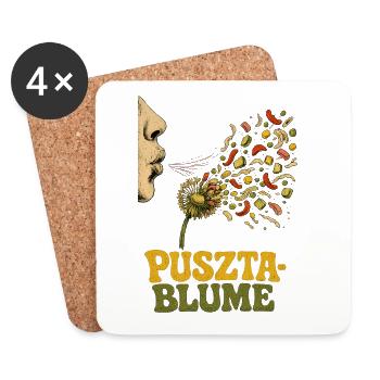 Pusztablume - Pusteblume - Untersetzer (4er-Set) - Weiß - Vorne