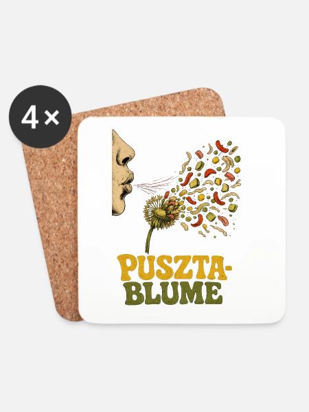 Pusztablume - Pusteblume - Untersetzer (4er-Set) - Weiß
