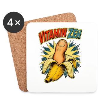 Vitamin Zeh - Untersetzer (4er-Set) - Weiß - Vorne