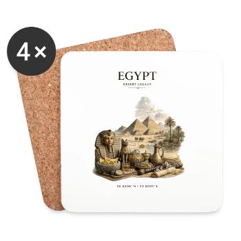 Egypt Desert Legacy Artwork - Untersetzer (4er-Set) - Weiß - Vorne