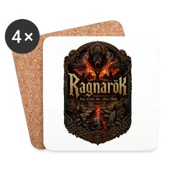 Ragnarök: Das Ende der alten Welt - Untersetzer (4er-Set) - Weiß - Vorne