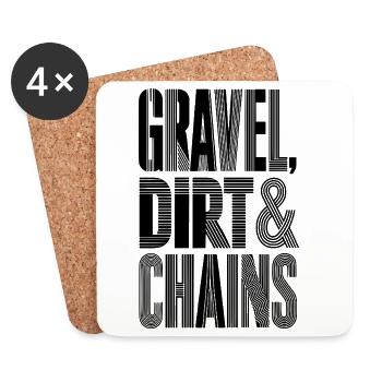 Gravel Dirt Chains - Coasters (set of 4) - white - Front