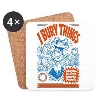Urban Gardening Dirty Things Maybe Plants - Coasters (set of 4) - white - Front