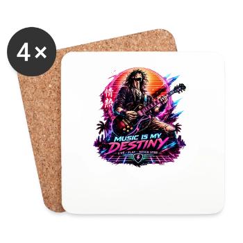 Guitar - Coasters (set of 4) - white - Front