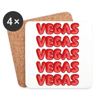 Vegas - Dessous de verre (lot de 4) - blanc - Devant