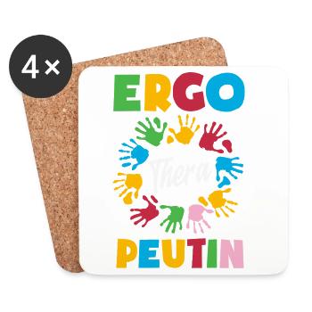 Occupational Therapist Colorful Hands - Coasters (set of 4) - white - Front