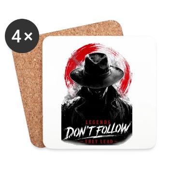 Legends do not lead to follow - Coasters (set of 4) - white - Front