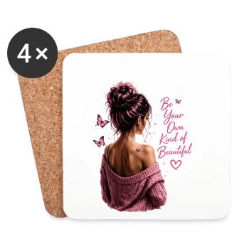 Belle - Dessous de verre (lot de 4) - blanc - Devant