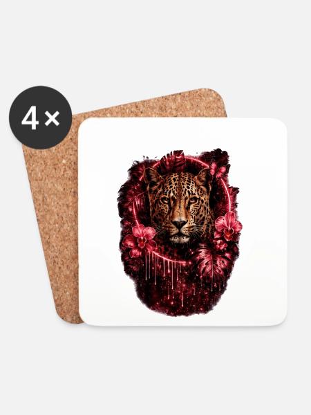 Jaguar - Untersetzer (4er-Set) - Weiß