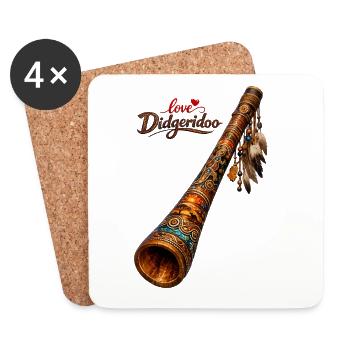 J’adore Dedgeredoo 2 - Dessous de verre (lot de 4) - blanc - Devant