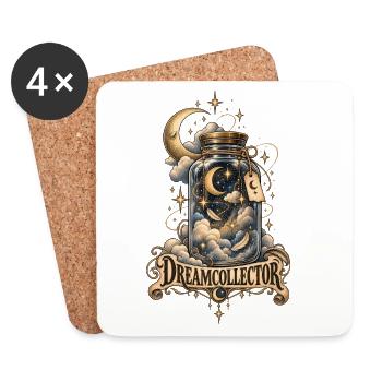 Capture all your dreams and make them come true - Coasters (set of 4) - white - Front