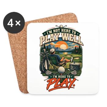 I'm here to play - Coasters (set of 4) - white - Front