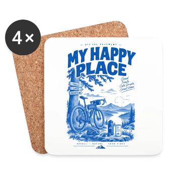 My Happy Place Trail - Coasters (set of 4) - white - Front