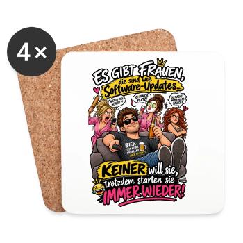 Bite keine Frauen - Untersetzer (4er-Set) - Weiß - Vorne