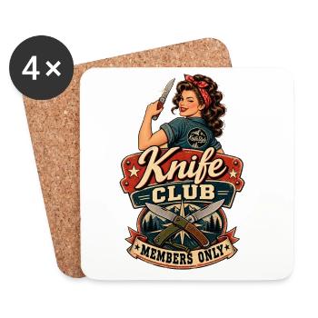 Blade Club Vintage Pin-Up - Coasters (set of 4) - white - Front